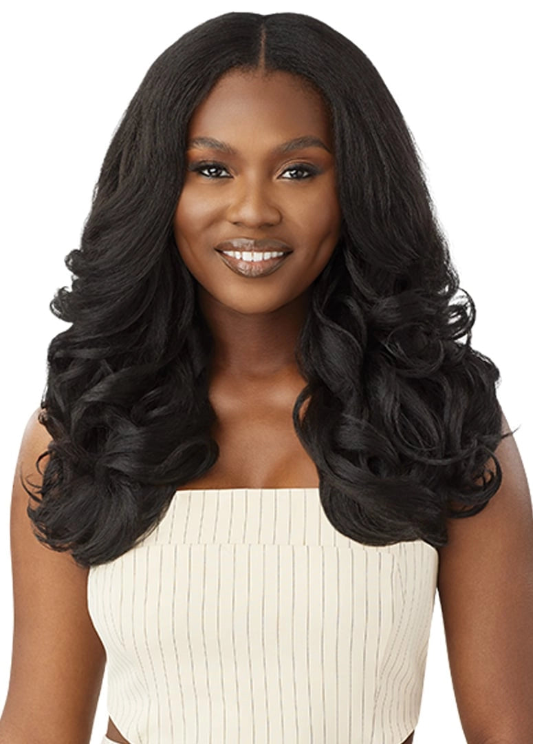 Outre Big Beautiful Hair Human Blend Leave Out U Part Wig Dominican Body Curl 20