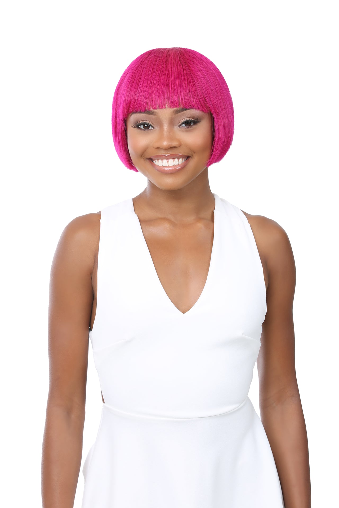 Its a Wig 100% Human Hair Wig HH Bob w/ Bang 8"