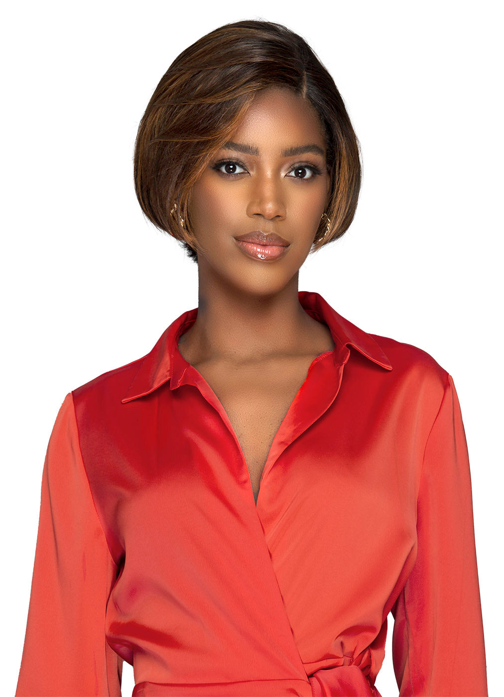 Bobbi Boss 100% Unprocessed Human Hair Lace Front Wig MHLF525 Monqiue Color: DLT1B/430 - Elevate Styles