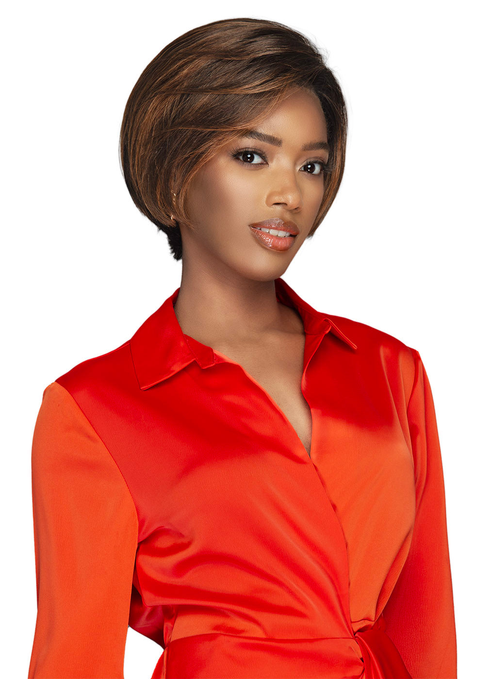 Bobbi Boss 100% Unprocessed Human Hair Lace Front Wig MHLF525 Monqiue Color: DLT1B/430 - Elevate Styles