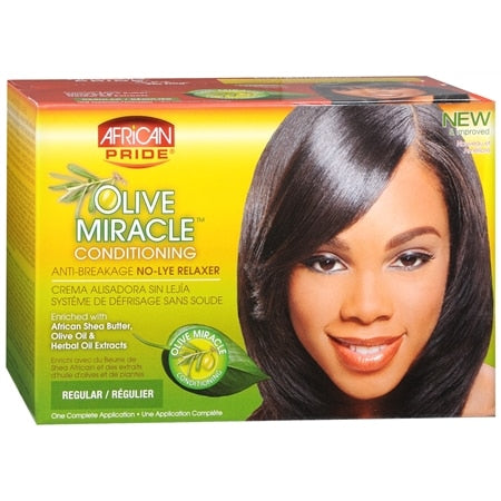 African Pride Olive Miracle Conditioning No-Lye Relaxer - Regular