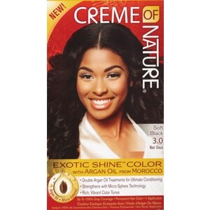 Creme of Nature Exotic Shine Hair Color with Argan Oil - 3.0 Soft Black