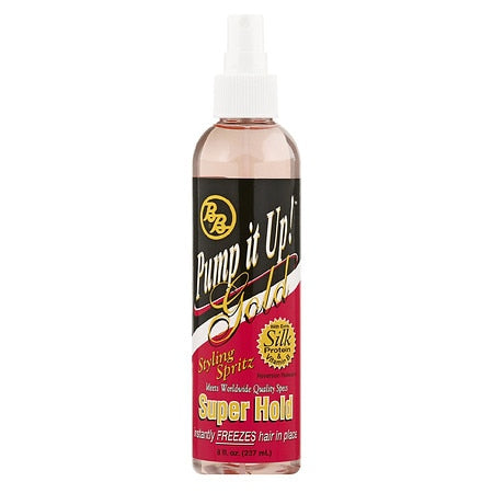 BB Pump It Up Gold Styling Spritz – Super Hold, 8 fl oz