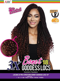 Thumbnail for Mane Concept Afri Naptural Crochet Braid - 3X PRE-ST BONET GODDESS LOCS 18