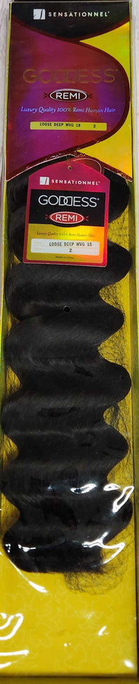 Thumbnail for Sensationnel Goddess Remi Human Hair Loose Deep Weave 18