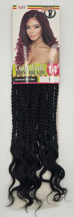 Afri Naptural Mane Concept Pre-Stretched Curly Ends Box Braid 14" TWB102