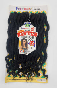 Thumbnail for Shake N Go Freetress Braid 2x Cuban Wavy Gorgeous Loc 12