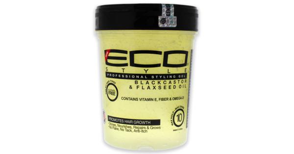 Eco Style Black Castor & Flaxseed Oil Gel – Maximum Hold, 32 oz