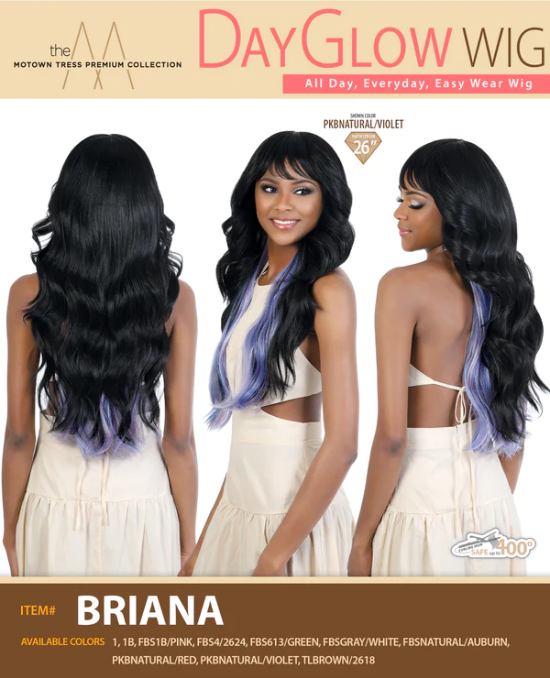 MOTOWN TRESS Day Glow Wig BRIANA - Elevate Styles