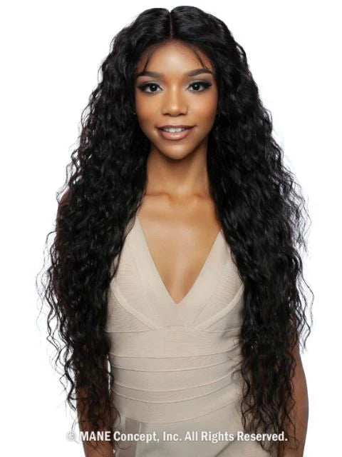 Mane Concept Trill 11A HD 13x4 Lace Front Wig Deep Wave 32" TRE2122