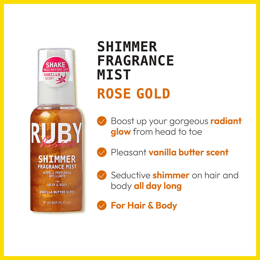 Ruby Kisses Shimmer Fragrance Mist Vanilla Butter Scented - Elevate Styles