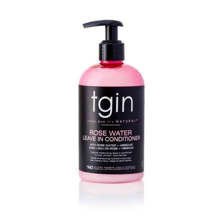 TGIN Rose Water Leave-In Conditioner – Hydration & Frizz Control, 13 fl oz