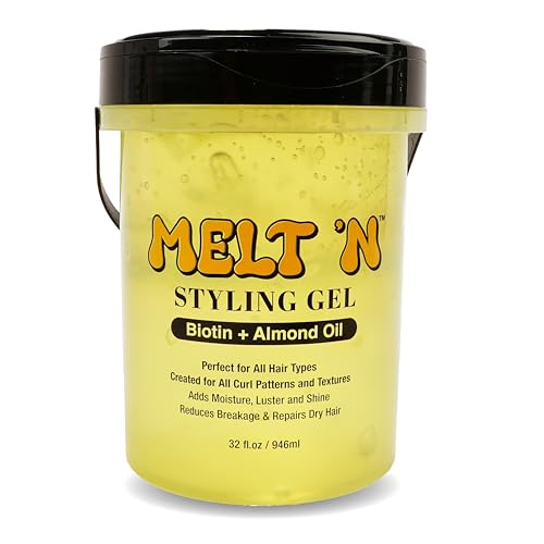 Melt 'N Styling Gel with Biotin & Almond Oil – Moisture & Shine, 32 fl oz