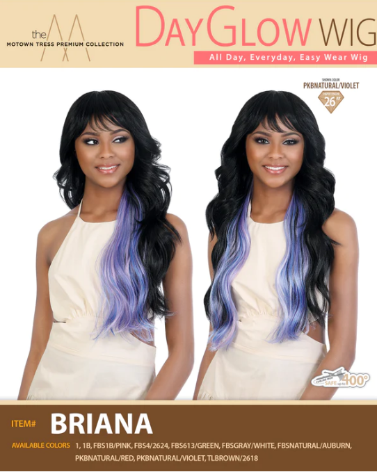 MOTOWN TRESS Day Glow Wig BRIANA - Elevate Styles