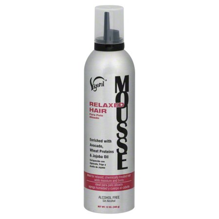 Vigoral Mousse for Relaxed Hair – Alcohol-Free Styling Foam, 12 fl oz