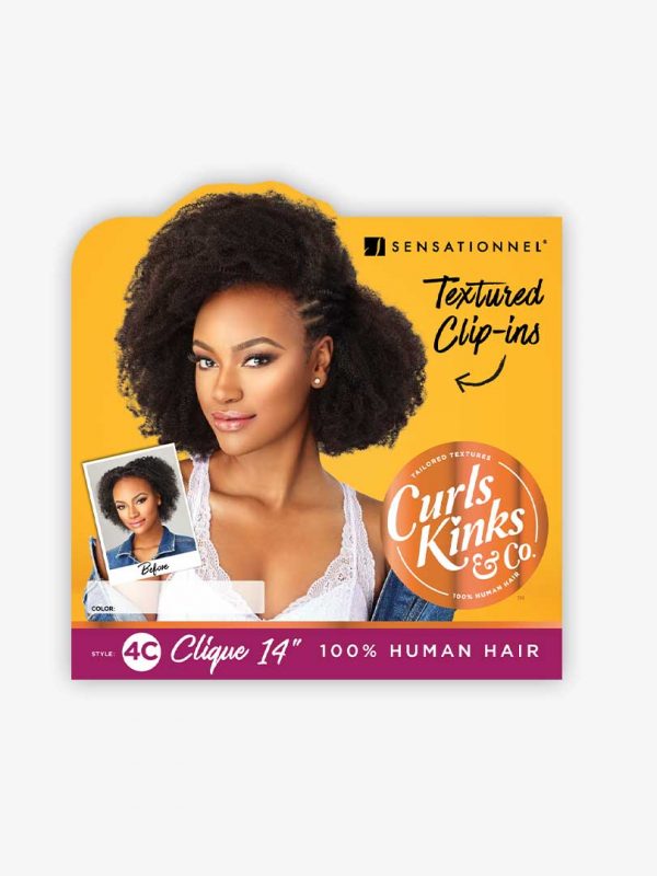 Sensationnel Curls Kinks & Co 100% Human Hair 9PC Textured Clip-ins 4C Clique - Elevate Styles