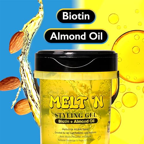 Melt 'N Styling Gel with Biotin & Almond Oil – Moisture & Shine, 32 fl oz