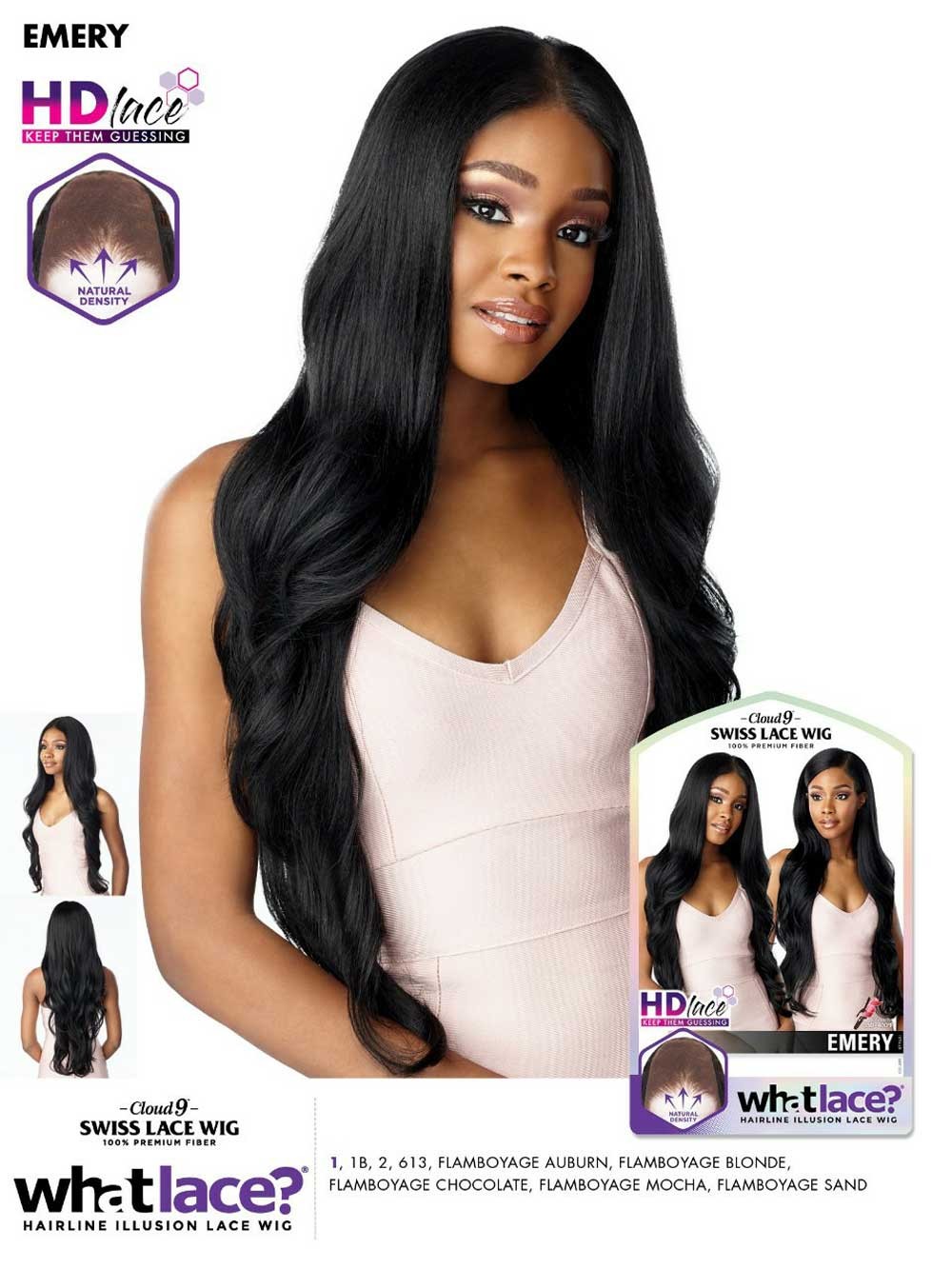 Sensationnel Synthetic Cloud 9 Swiss Lace What Lace 13x6 Frontal HD Lace Wig - EMERY - Elevate Styles