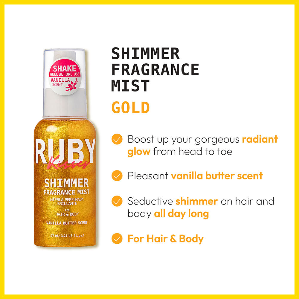 Ruby Kisses Shimmer Fragrance Mist Vanilla Butter Scented - Elevate Styles