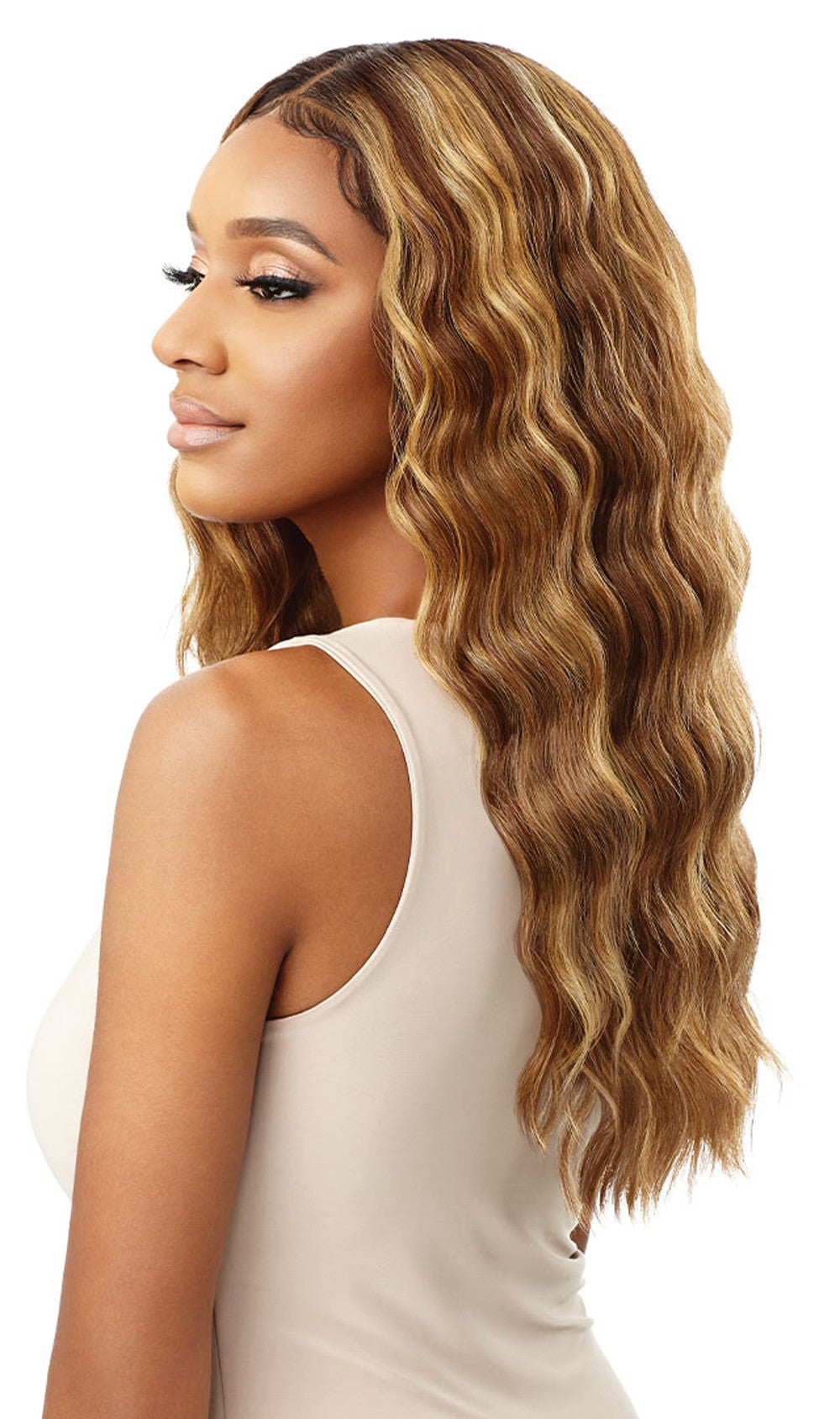 Outre Synthetic Melted Hairline Lace Front Wig Mikaella - Elevate Styles