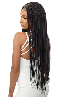 Thumbnail for Outre 4x4 Pre-Braided Lace Front Wig - Middle Part Feed-In Box Braids 36