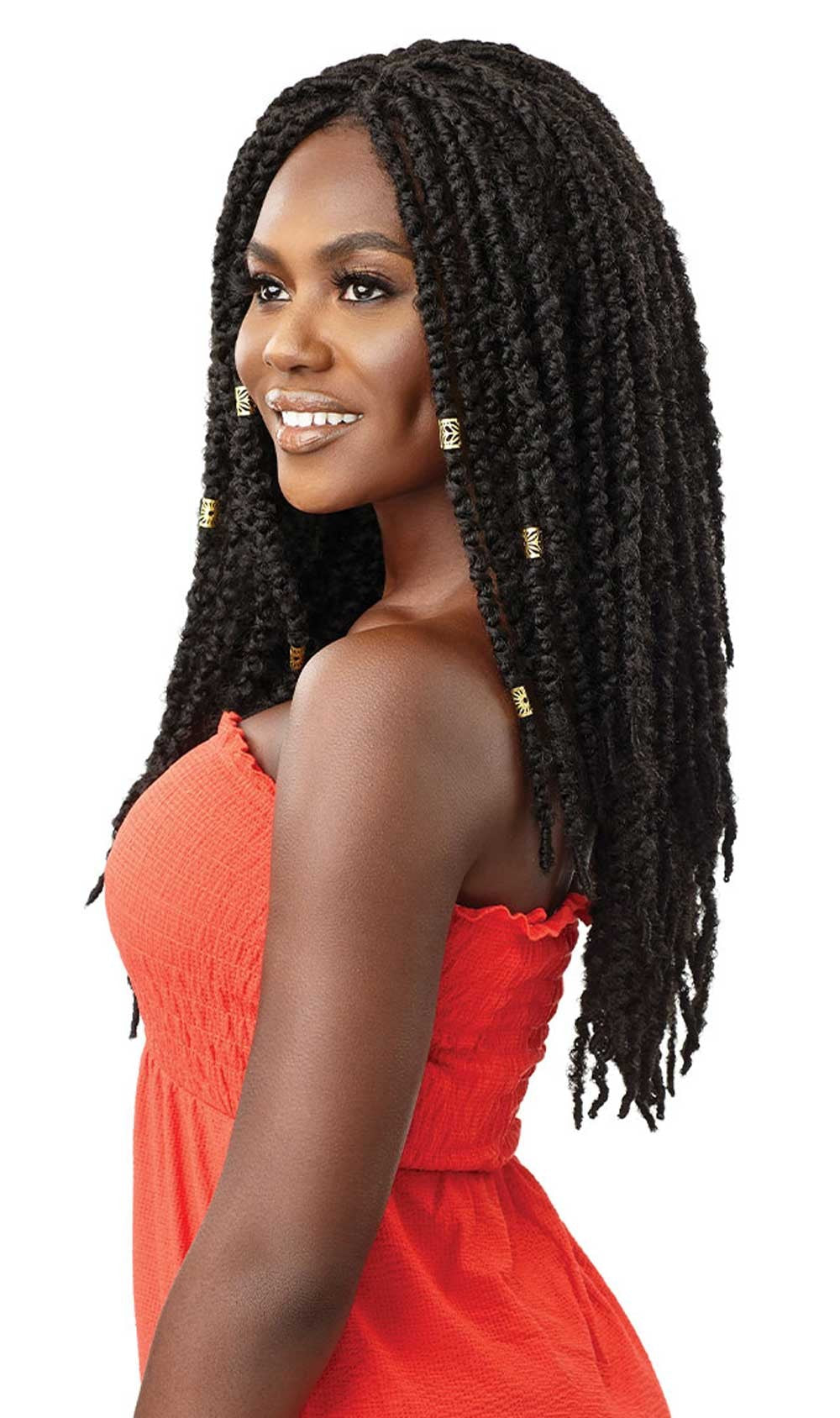 Outre X-Pression 4x4 Pre-plucked Braid Lace Front Wig Island Summer Locs 24" - Elevate Styles