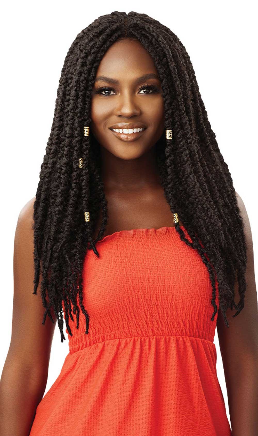 Outre X-Pression 4x4 Pre-plucked Braid Lace Front Wig Island Summer Locs 24" - Elevate Styles