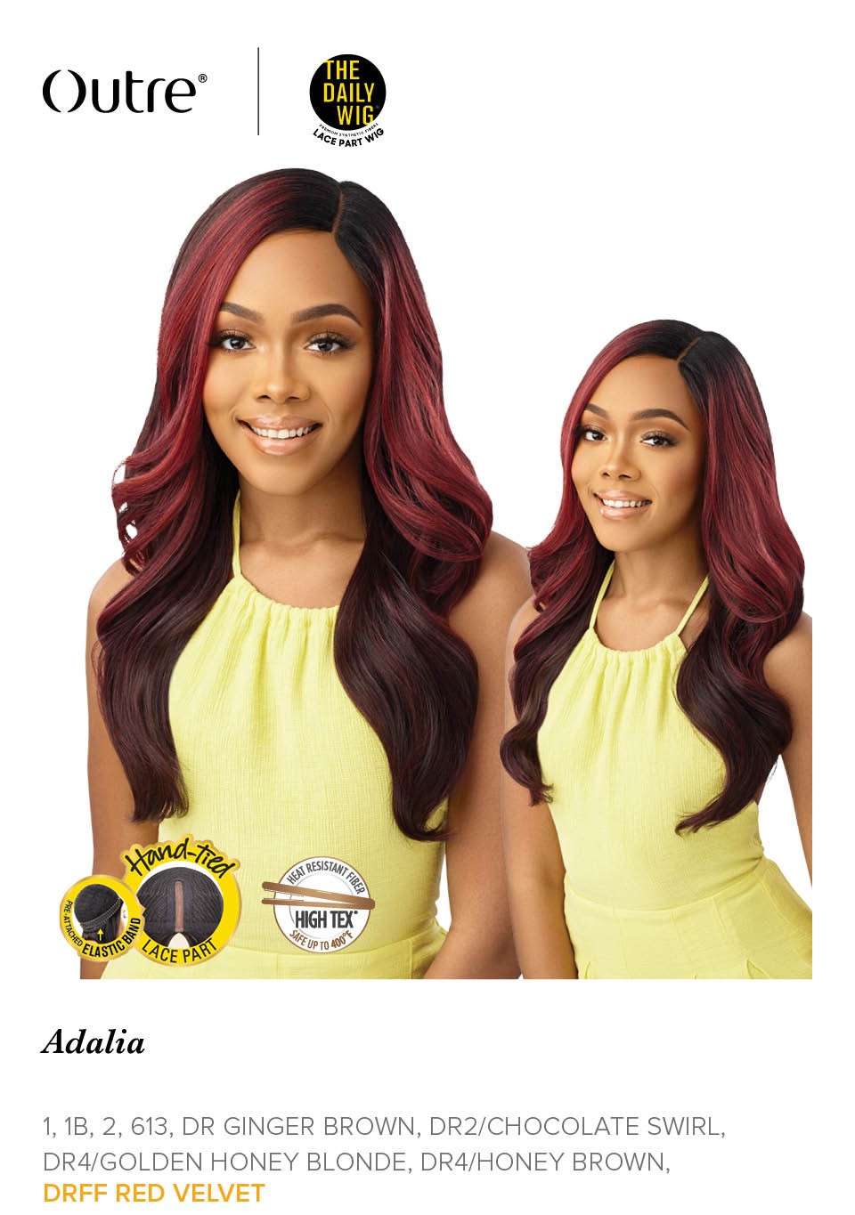 Outre The Daily Wig Premium Synthetic Hand-Tied Lace Part Wig Adalia - Elevate Styles