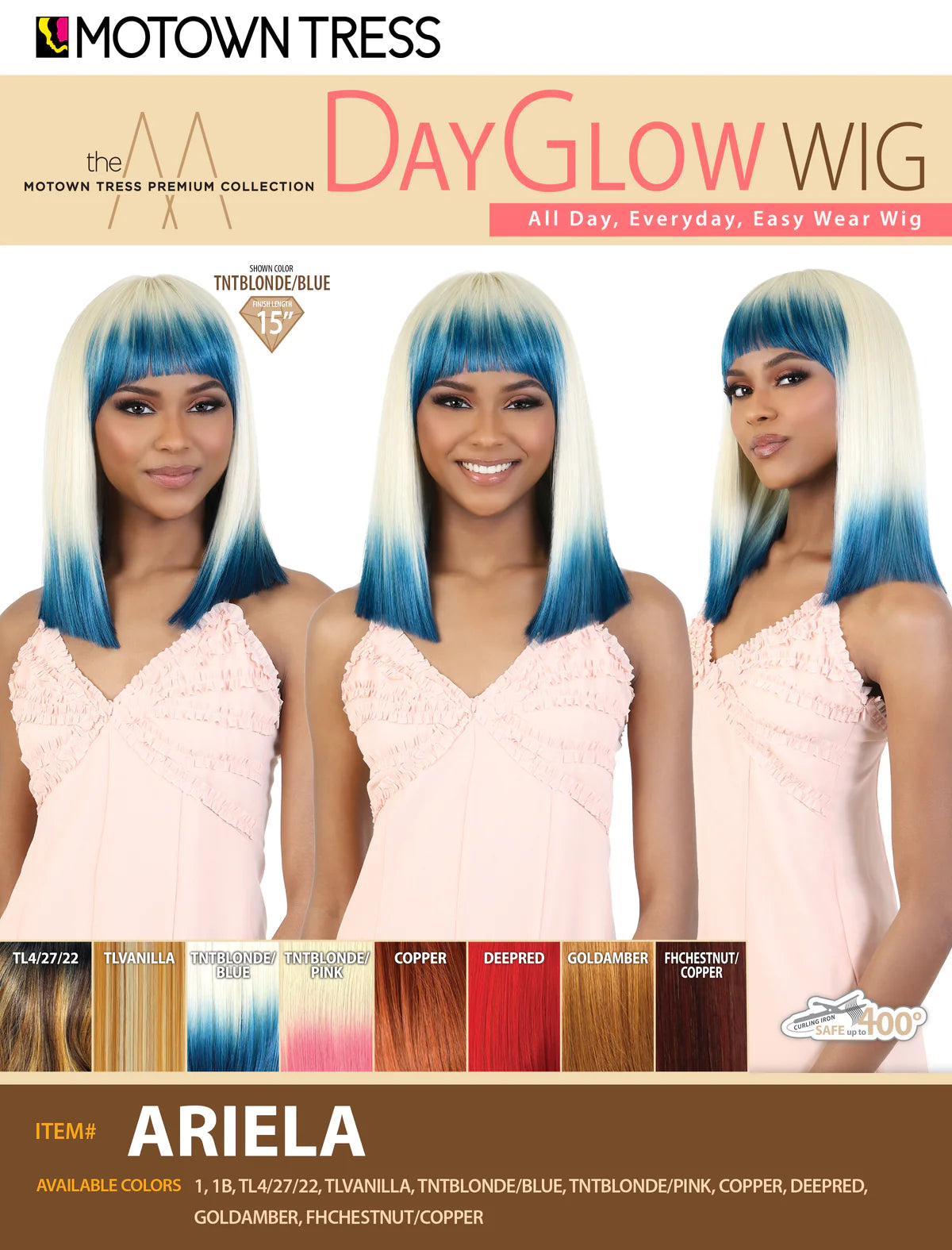 Motown Tress Day Glow Wig Ariela - Elevate Styles