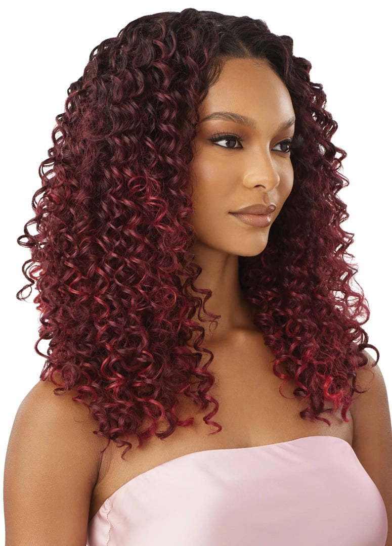Outre Airtied Human Hair Blend Vanish HD+ Lace Front Wig HHB-Dominican Curly 22" - Elevate Styles
