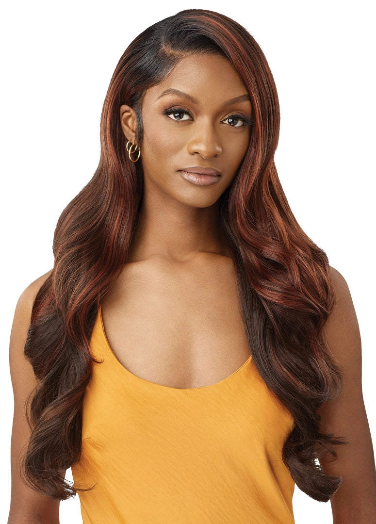 Outre Airtied Human Hair Blend Vanish HD+ Lace Front Wig HHB-Glam Waves 28" - Elevate Styles