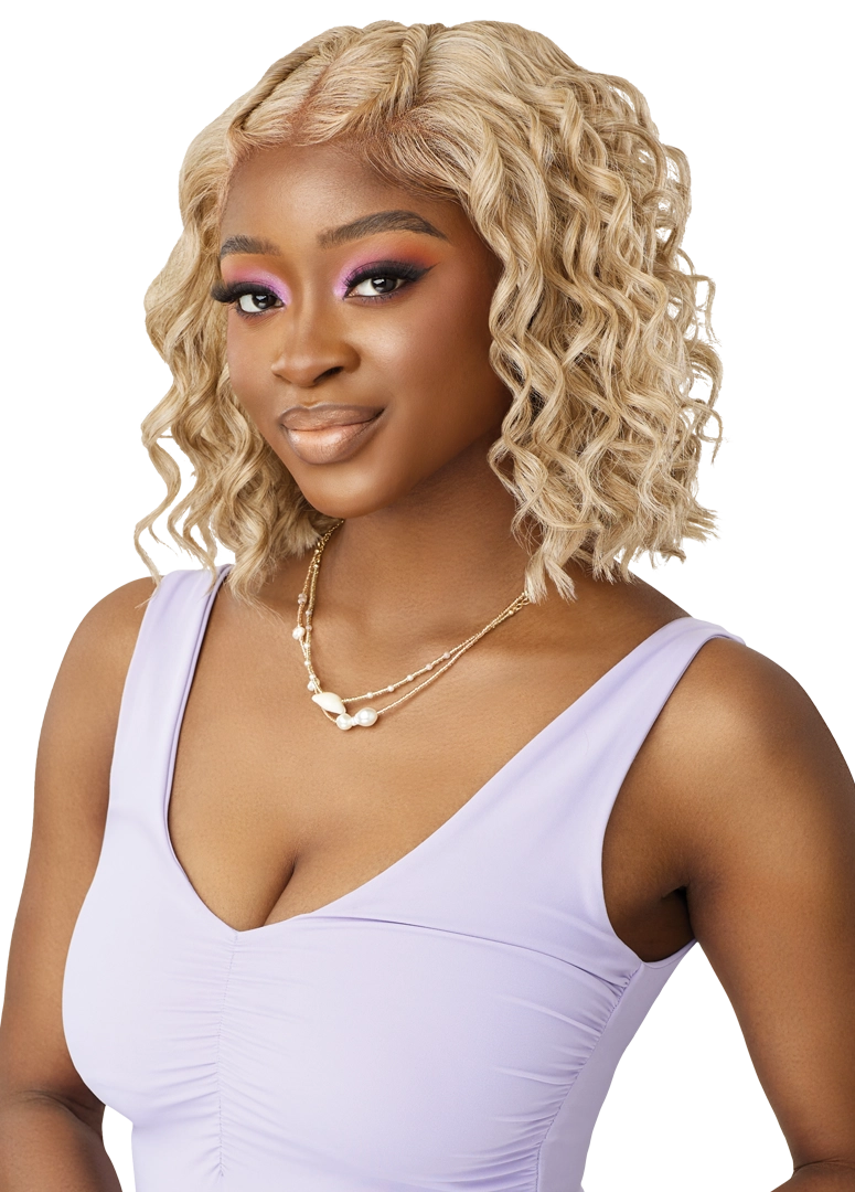 Outre Airtied Human Hair Blend Vanish HD+ Lace Front Wig HHB-Loose Deep 12