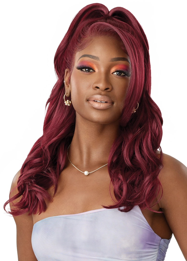 Outre Airtied Human Hair Blend Vanish HD+ Lace Front Wig HHB-Natural Wave 20