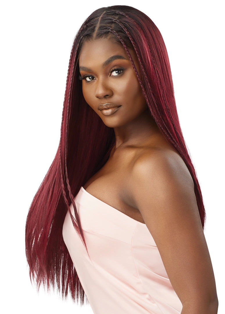 Outre Airtied Human Hair Blend Vanish HD+ Lace Front Wig HHB-Sleek Yaki 28" - Elevate Styles