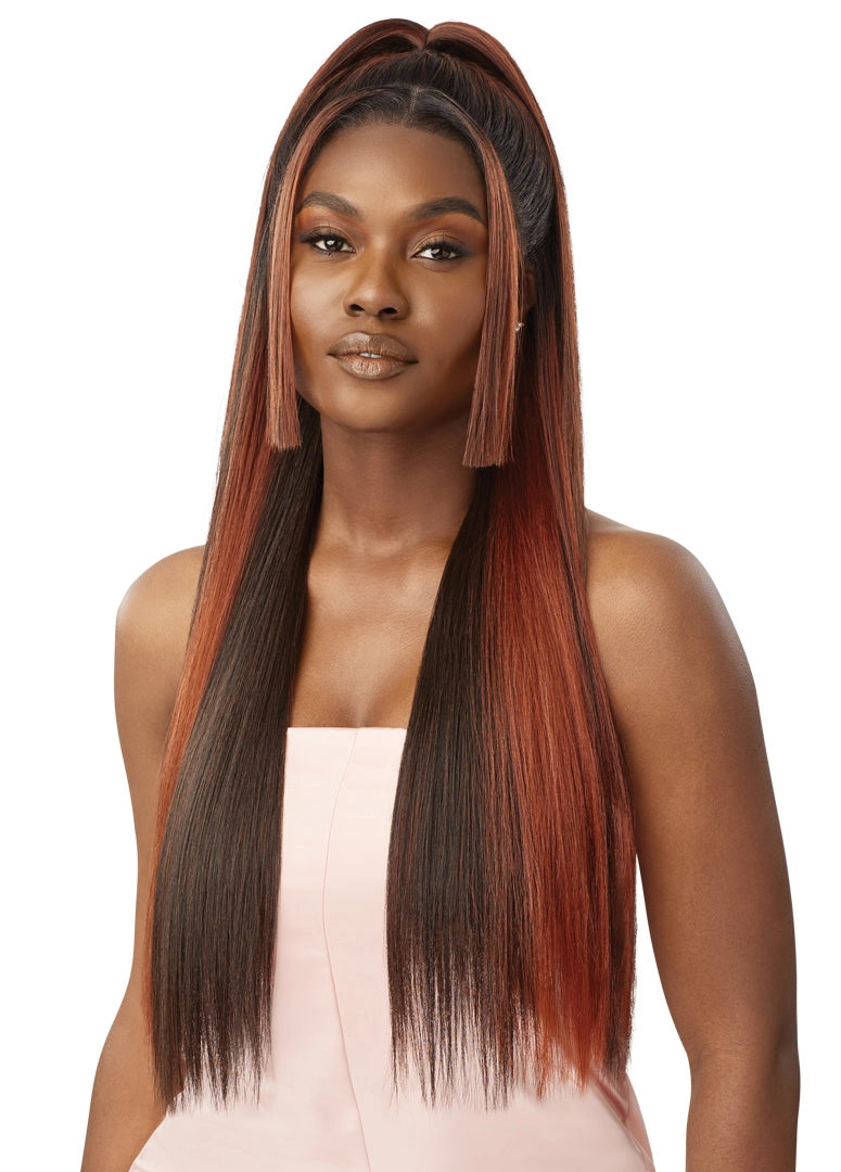 Outre Airtied Human Hair Blend Vanish HD+ Lace Front Wig HHB-Sleek Yaki 28" - Elevate Styles