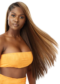 Thumbnail for Outre Airtied Human Hair Blend Vanish HD+ Lace Front Wig HHB-Sleek Yaki 28