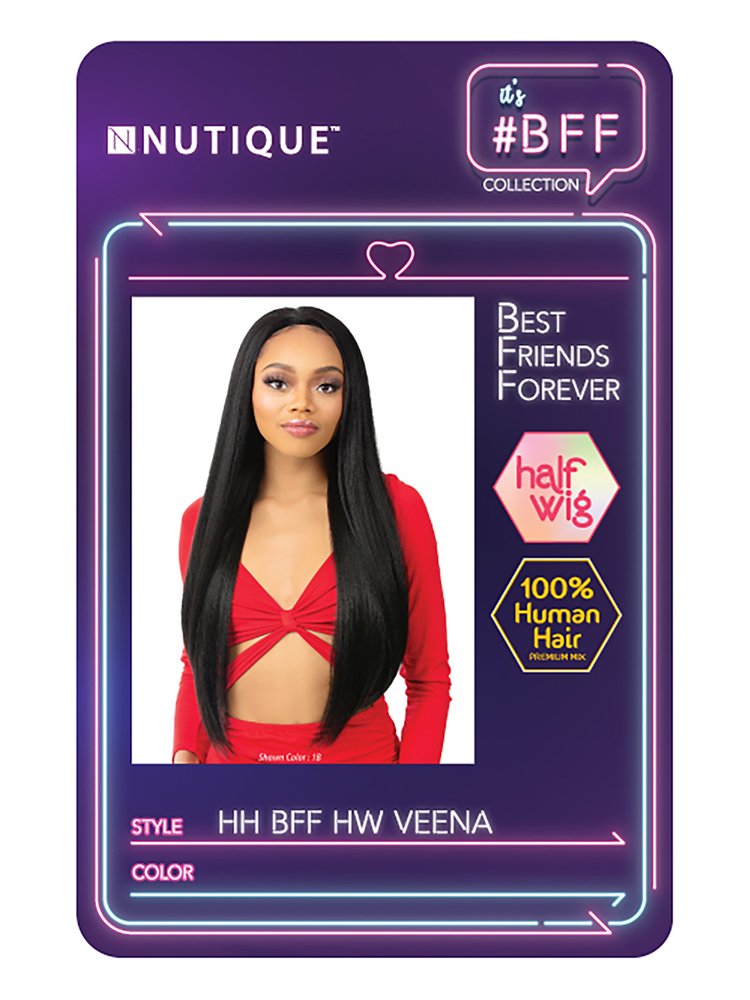 Nutique BFF 100% Human Hair Half Wig - VEENA - Elevate Styles