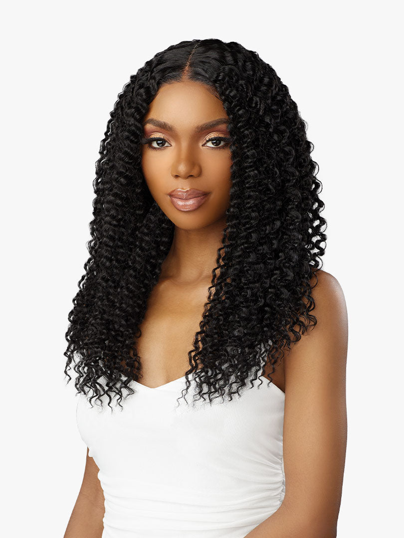 Sensationnel Butta Lace Human Hair Blend HD Lace Front Wig Kinky Water Wave 18" LDHBKWW18