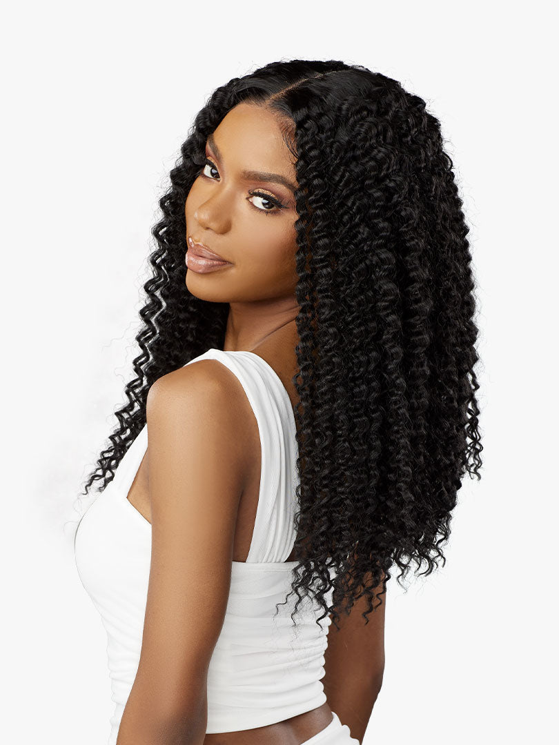 Sensationnel Butta Lace Human Hair Blend HD Lace Front Wig Kinky Water Wave 18" LDHBKWW18