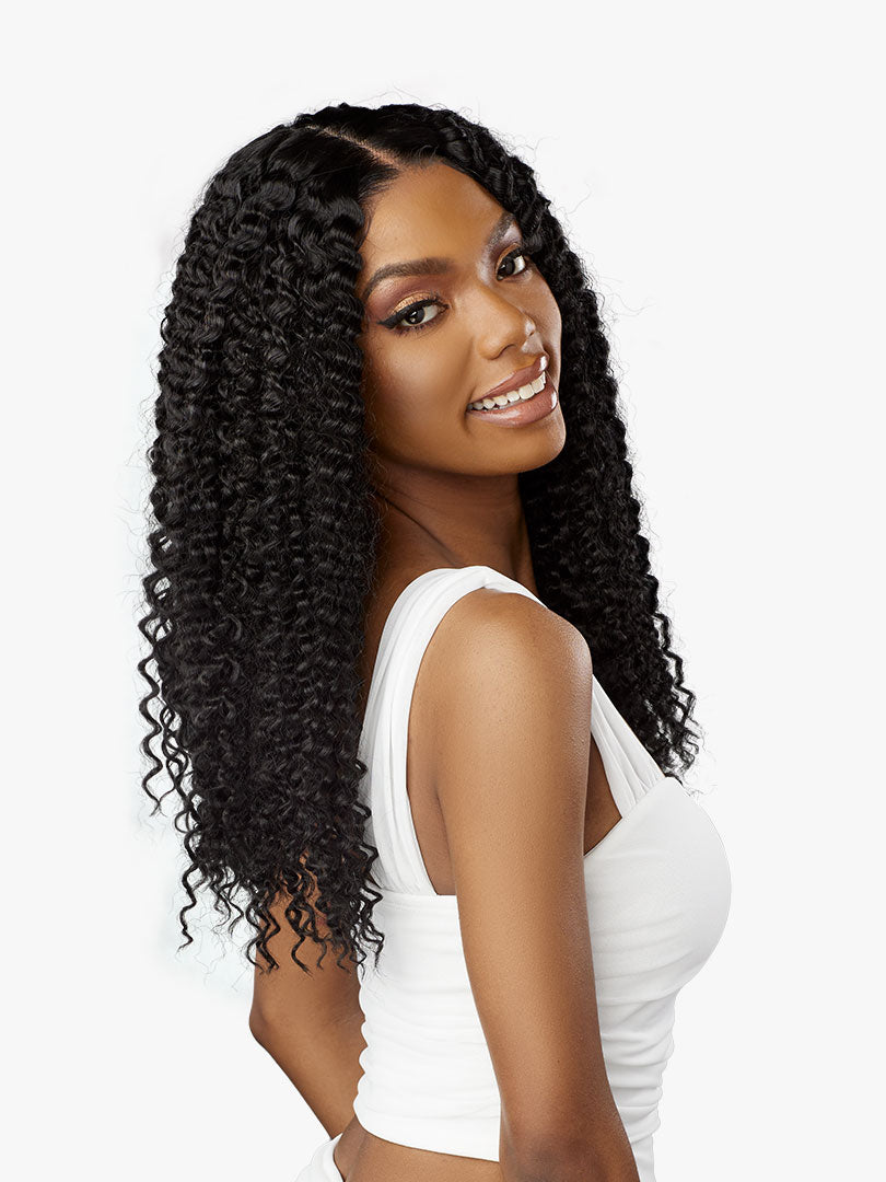 Sensationnel Butta Lace Human Hair Blend HD Lace Front Wig Kinky Water Wave 18" LDHBKWW18