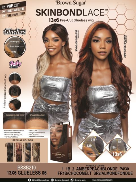 Mane Concept Brown Sugar Skin Blond Lace 13x6 Lace Front Wig Glueless08 BSSB210