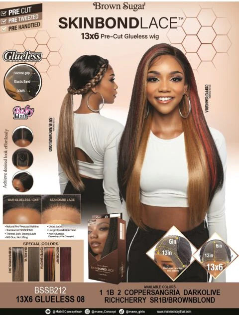 Mane Concept Brown Sugar Skin Blond Lace 13x6 Lace Front Wig Glueless08 BSSB212