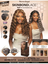 Thumbnail for Mane Concept Brown Sugar Skin Blond Lace 9x6 Pre Cut Lace Front Wig 05 BSSB213