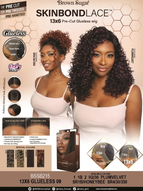 Mane Concept Brown Sugar Skin Blond Lace 9x6 Pre Cut Lace Front Wig 09 BSSB215