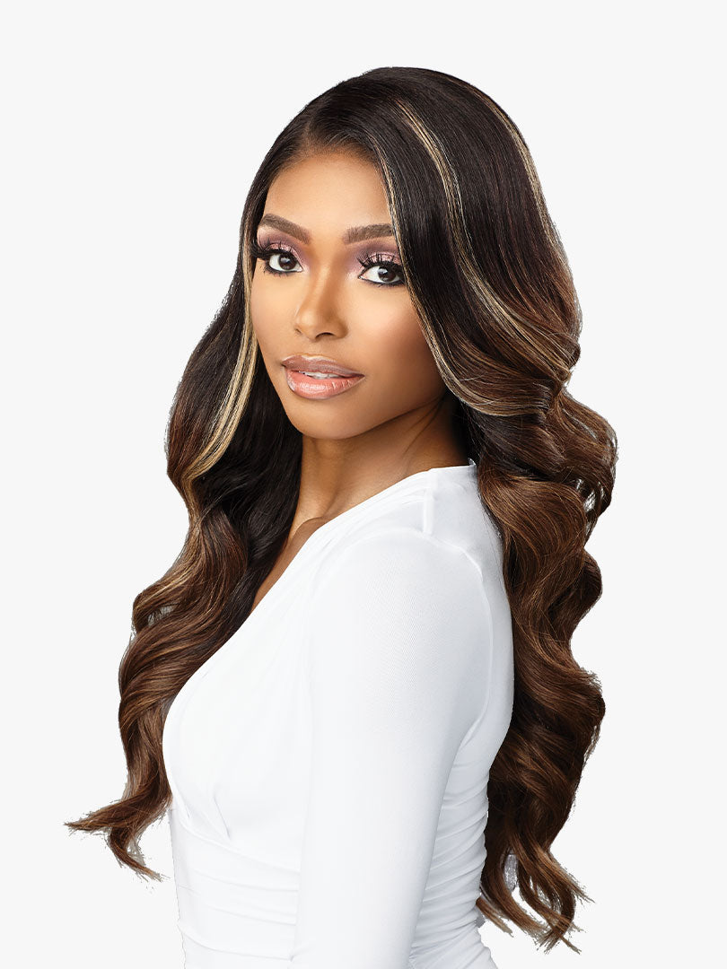 Sensationnel Butta Lace Front Human Hair Blended Lace Front Wig Butta Glam Wave 24" LDHBGW24