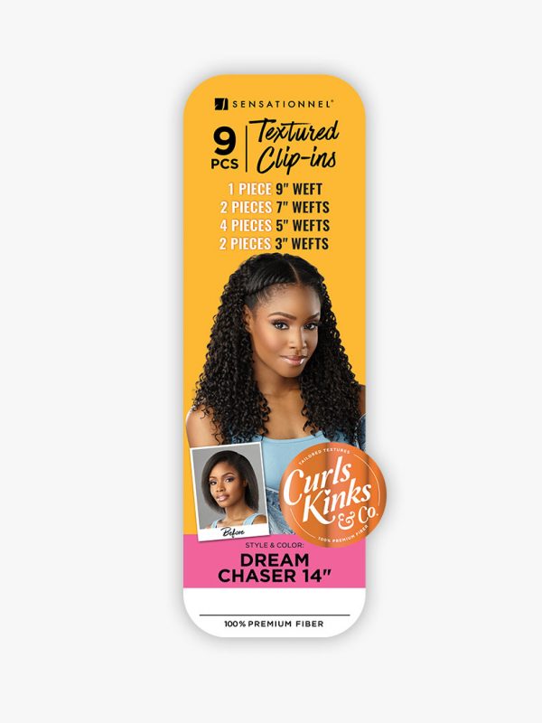 Sensationnel Curls Kinks & Co Hair Textured Clip-In 9 Pcs Dream Chaser 14" SCDRE14 - Elevate Styles