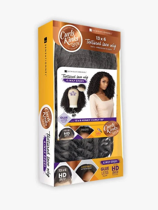 Sensationnel Curls Kinks & Co Kinky Edges 13x6 Kinky Curly 18" Lace Front Wig KE136KC18