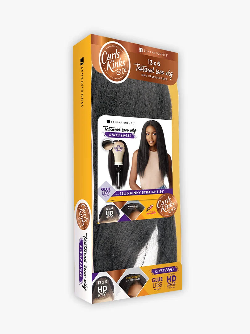 Sensationnel Curls Kinks & Co Kinky Edges 13x6 Kinky Kinky Straight 24" Lace Front Wig - Elevate Styles