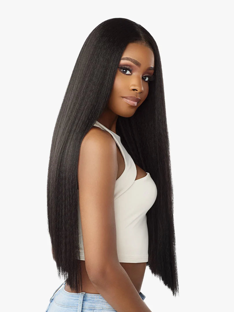 Sensationnel Curls Kinks & Co Kinky Edges Y Part Kinky Silk Pressed 26" Lace Front Wig KE136KSP26