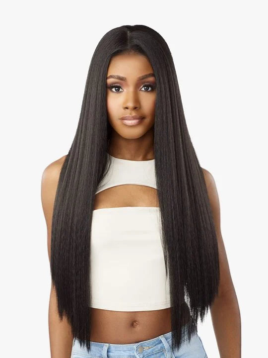 Sensationnel Curls Kinks & Co Kinky Edges Y Part Kinky Silk Pressed 26" Lace Front Wig KE136KSP26